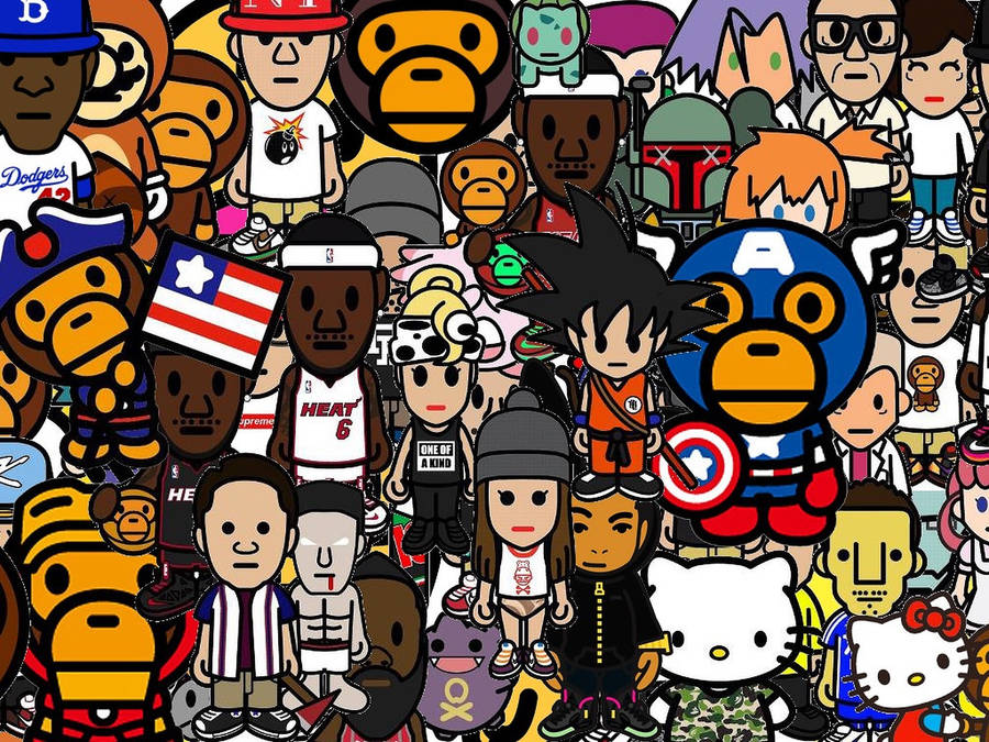 Bape Cartoon Logo Wallpaper