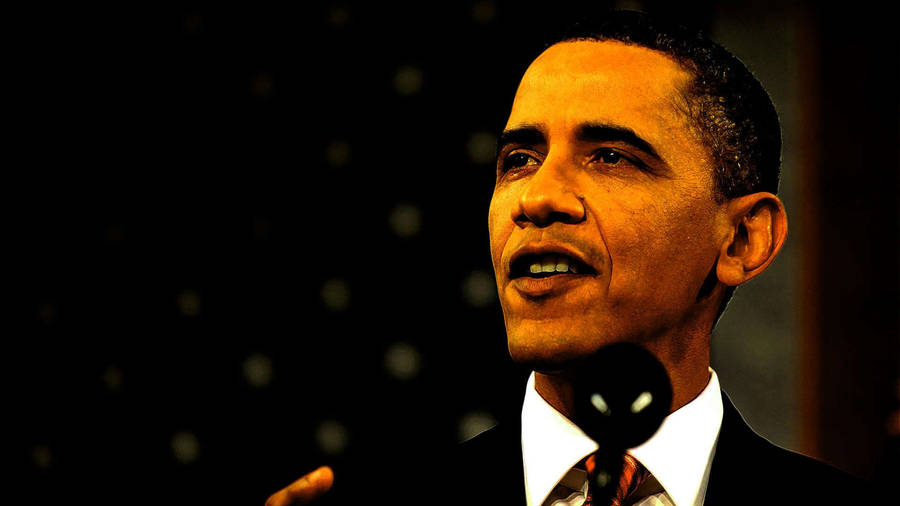 Barack Obama Sepia Portrait Wallpaper