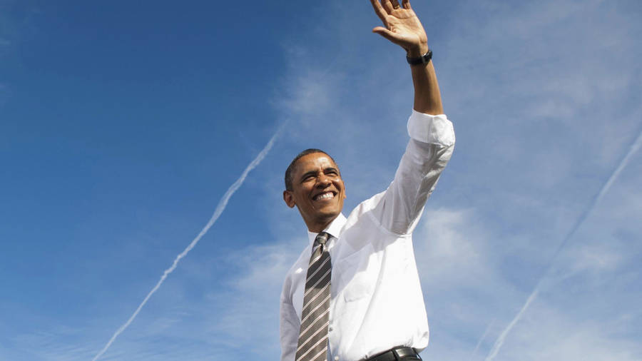 Barack Obama Under The Blue Sky Wallpaper