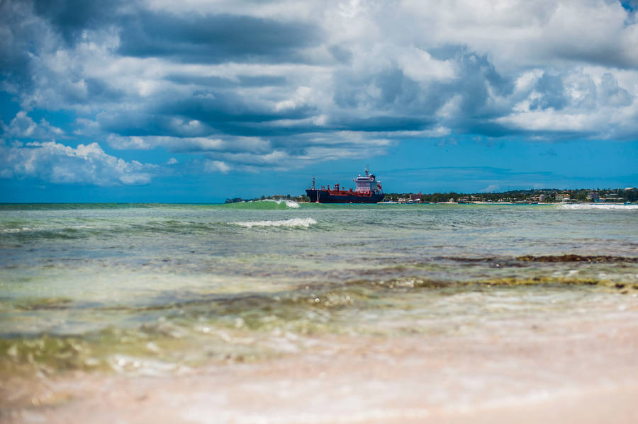 Barbados Ship On Sea Wallpaper