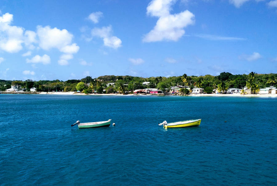 Barbados With Two Boats Wallpaper