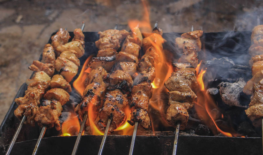 Barbecue 4k Fire Wallpaper