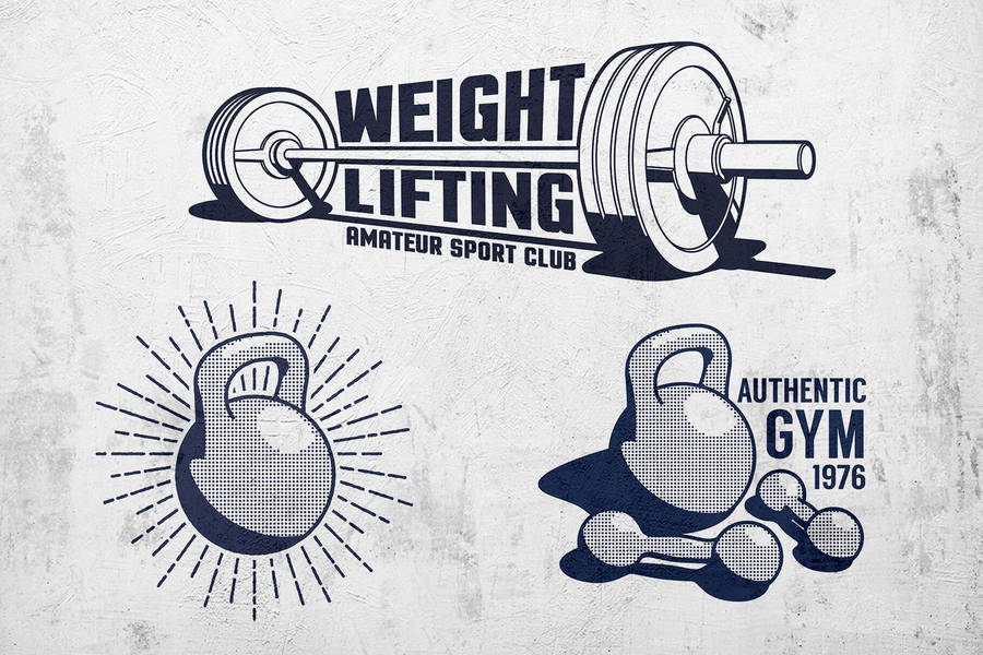 Barbell Weightlifting Art Wallpaper