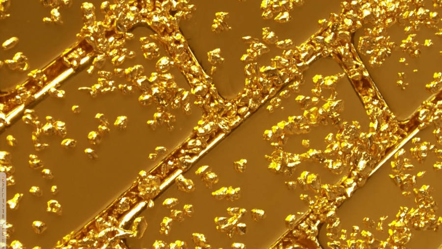 Bars And Flakes Gold Background Wallpaper