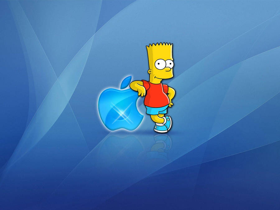 Bart Simpsons Apple Logo Wallpaper