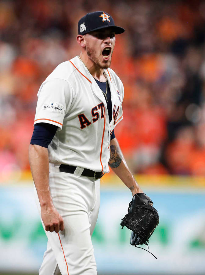 Baseball Pitcher Joe Musgrove Houston Astros Baseball Team Wallpaper