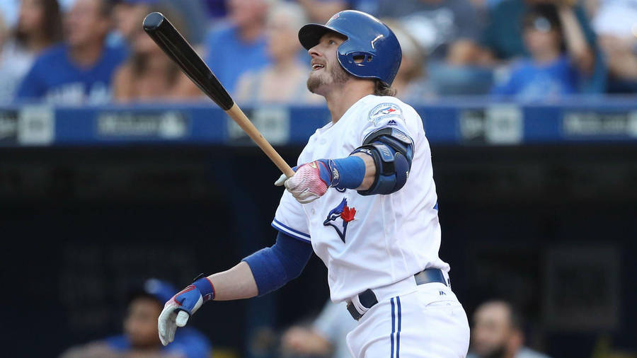 Baseball Star Josh Donaldson Locked In Action Wallpaper