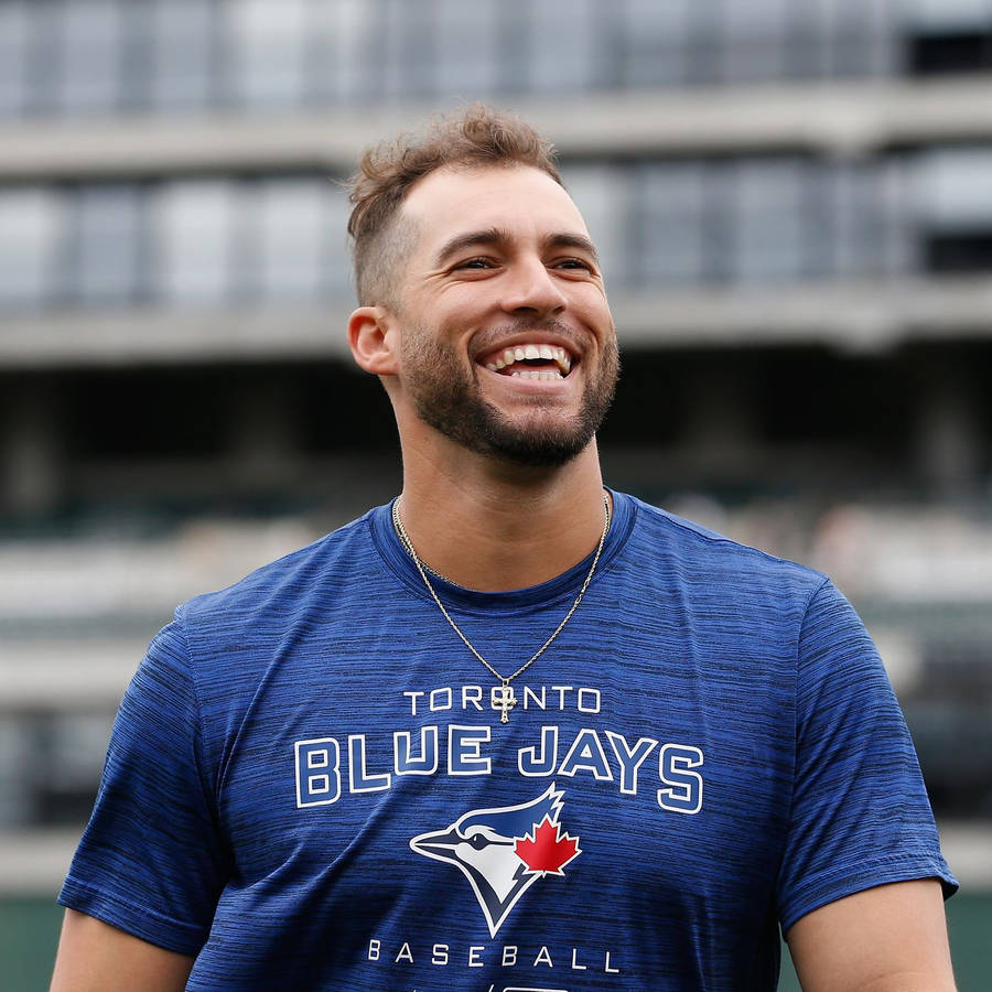 Baseballer George Springer Happily Laughing Wallpaper