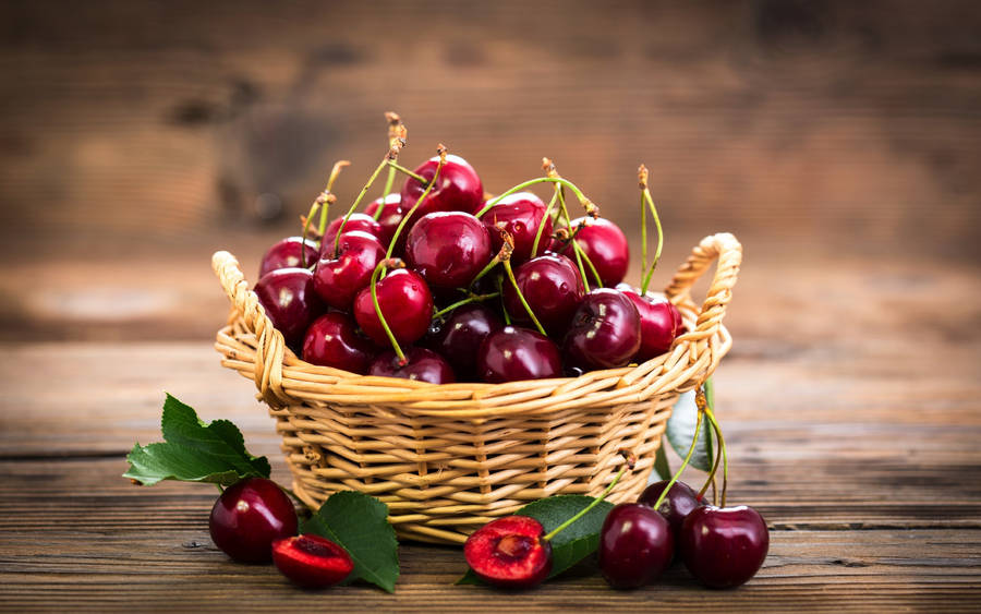 Basket Full Of Cranberries Wallpaper