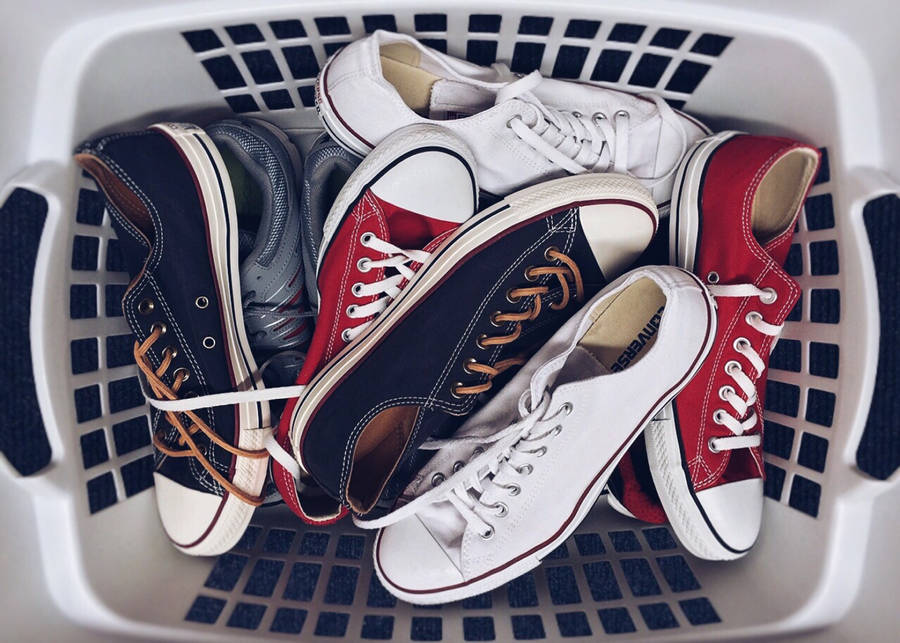 Basket Of Shoes Wallpaper