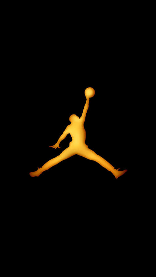 Basketball Aesthetic Nike Jordans Logo Black And Yellow Wallpaper