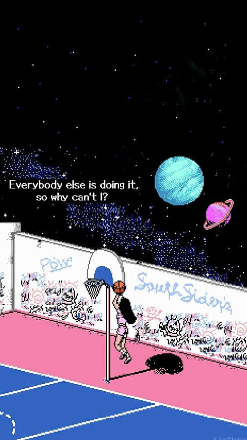 Basketball Aesthetic Planet Girl Wallpaper