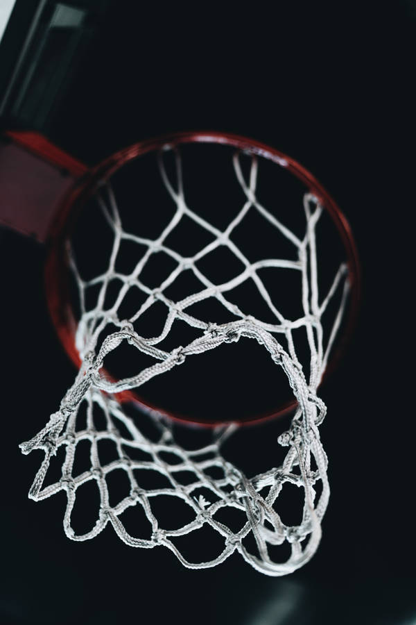 Basketball Hoop Net At Night Wallpaper