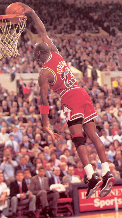 Basketball Iphone Jordan One Hand Dunk Wallpaper