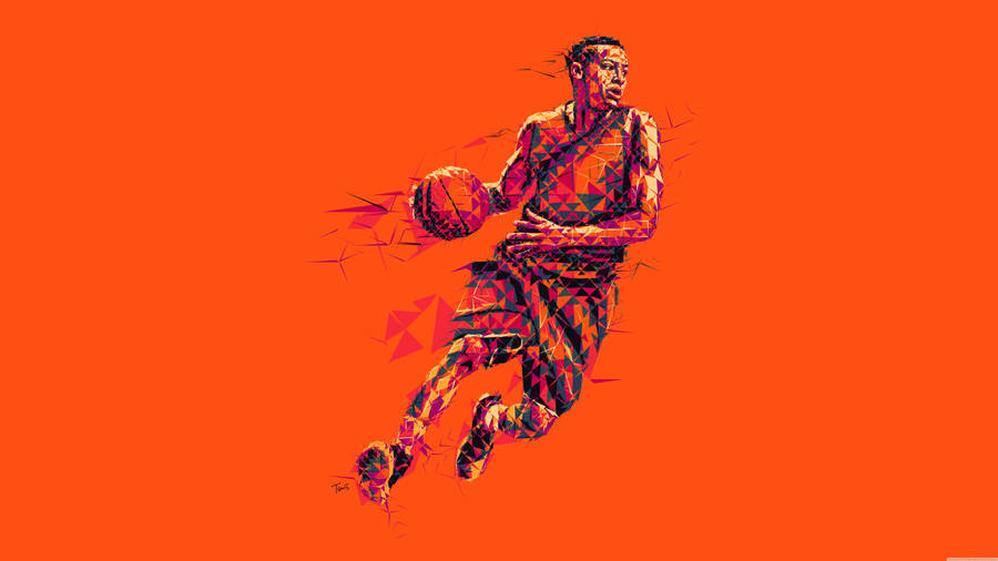 Basketball Team Abstract Art Wallpaper