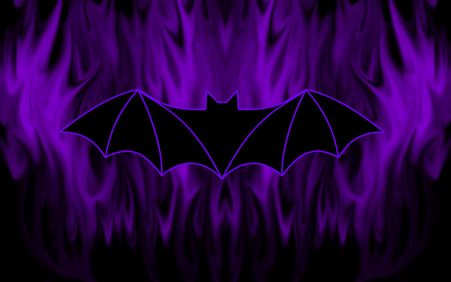 Bat Purple Fire Art Wallpaper