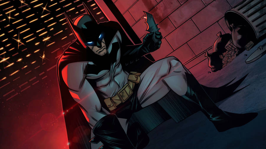 Batman Animated Basement Landing Desktop Wallpaper