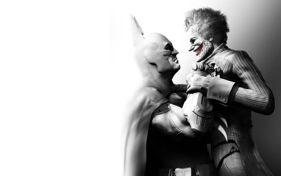 Batman Arkham City Batman Joker Face Off Wallpaper