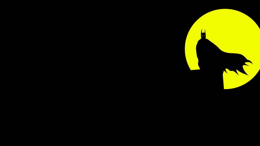 Batman Black And Yellow Silhouette Wallpaper