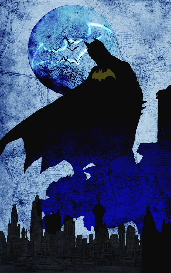 Batman Blue Moon For Phone Wallpaper
