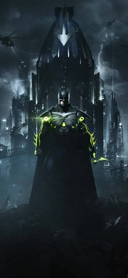 Batman Injustice Scene Iphone X Wallpaper