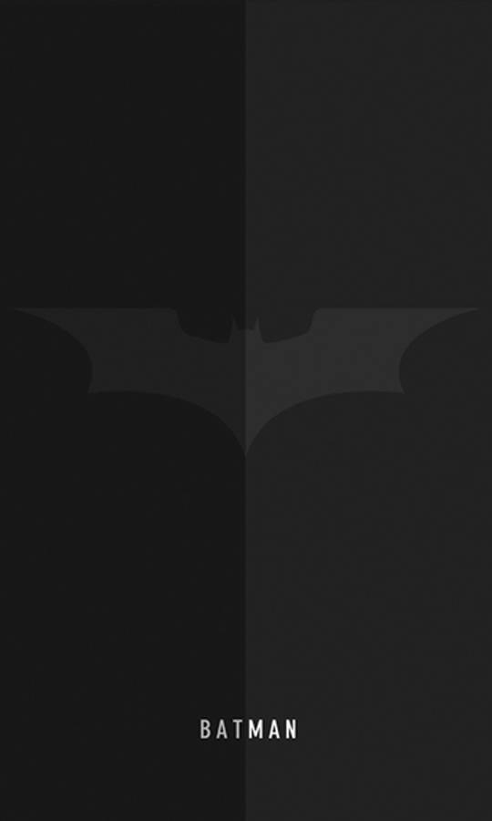 Batman Logo Gray And Pitch Black Wallpaper