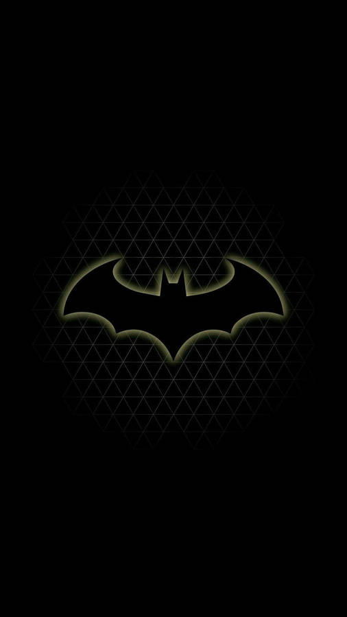 Batman Logo Iphone On Webbing Wallpaper