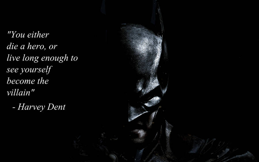 Batman Mask Quote Wallpaper