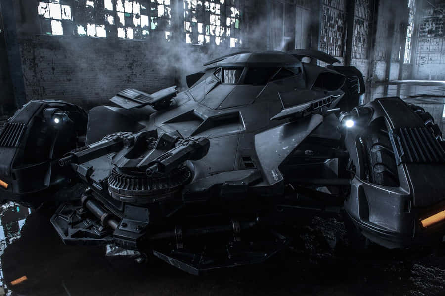 Batman Monster Car Near Windows Wallpaper