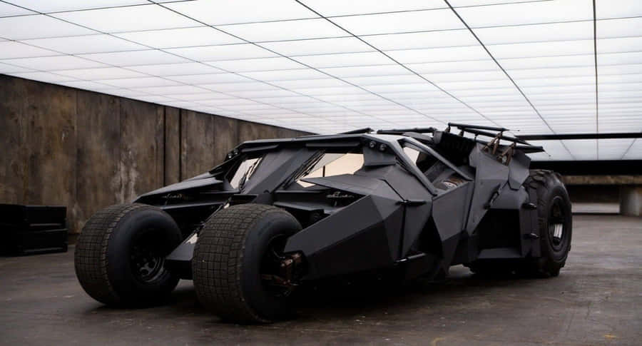 Batman Monster Car Wooden Barrier Wallpaper