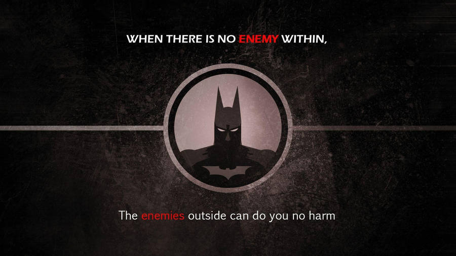 Batman On Logo Quotes Wallpaper