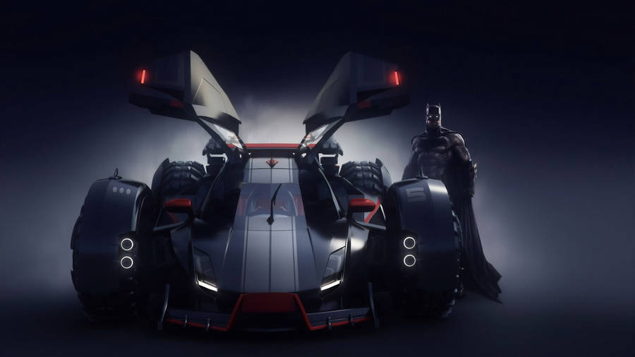 Batmobile Open Doors Wallpaper