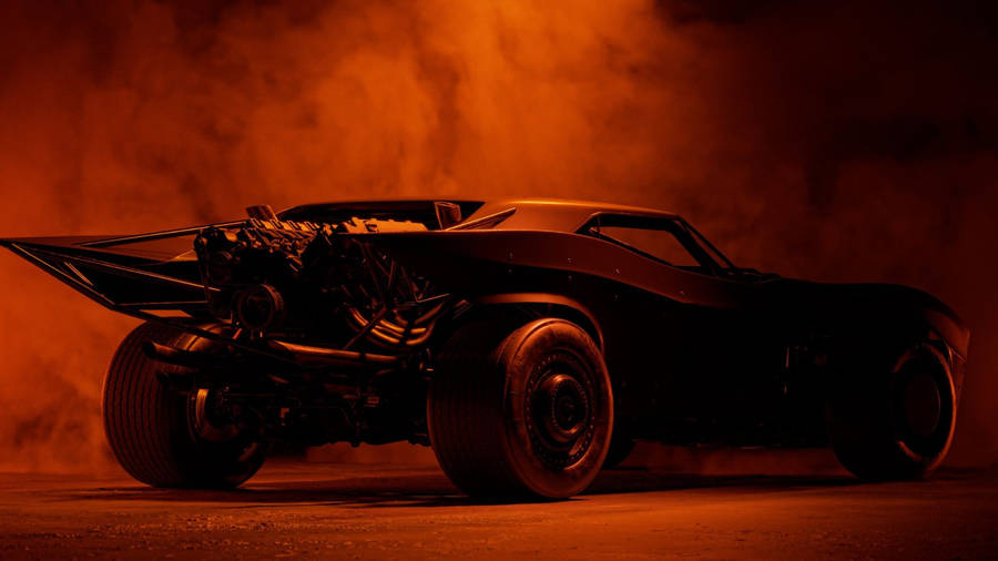 Batmobile Orange Shot Wallpaper