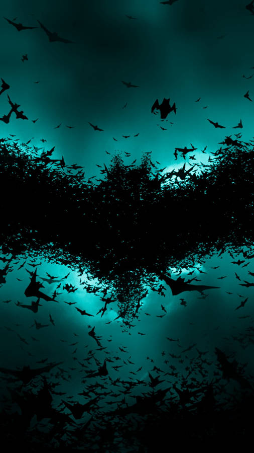 Bats Forming The Batman Logo Iphone Wallpaper