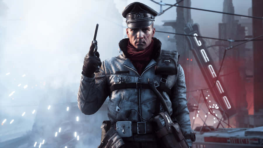 Battlefield V Soldierin Winter Combat Wallpaper