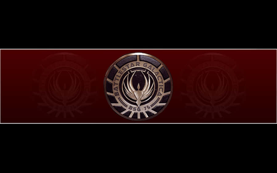 Battlestar Galactica Emblem Red And Black Wallpaper