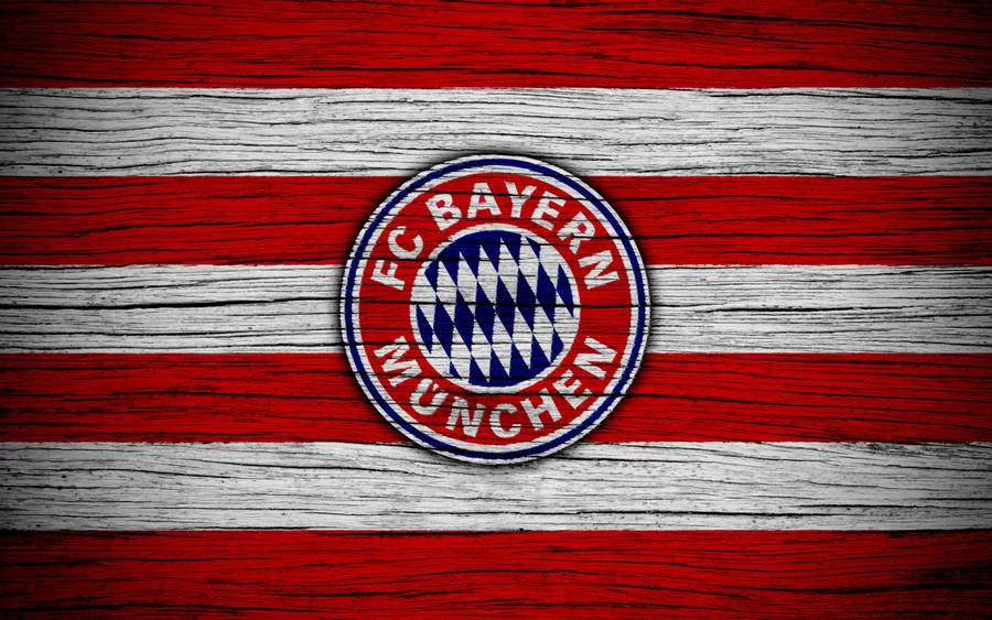 Bayern Munich Wooden Stripes Logo Wallpaper