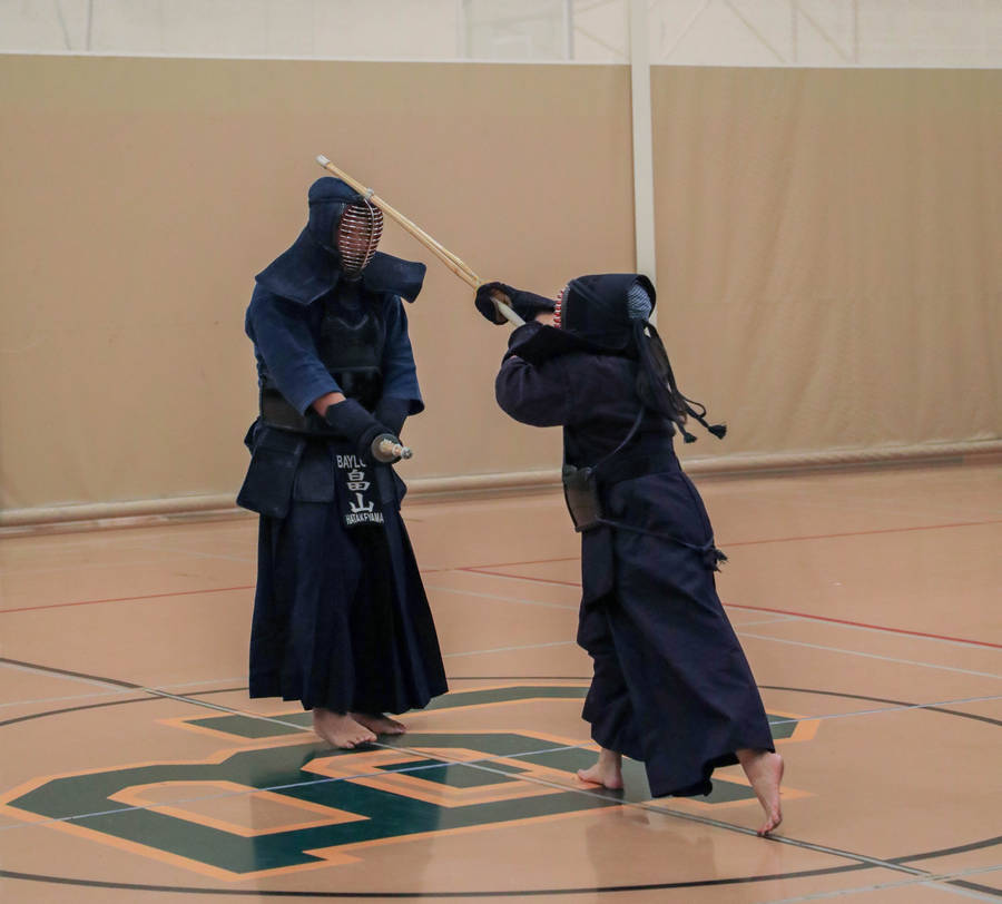 Baylor Kendo Club Players Spar Wallpaper