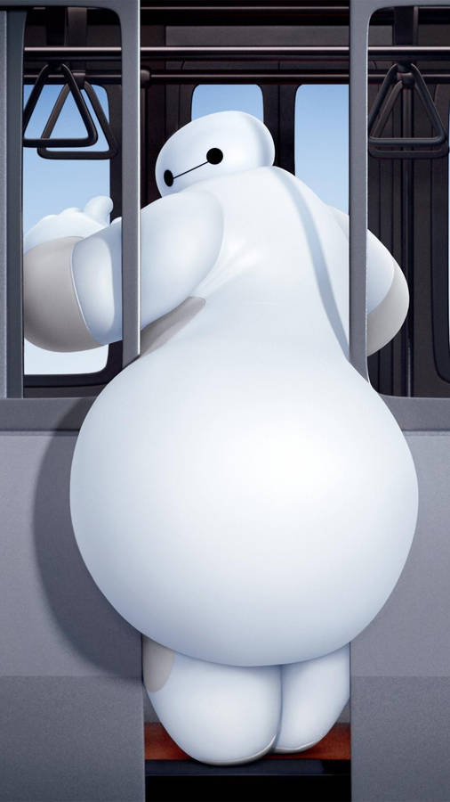 Baymax Stuck In Train Wallpaper