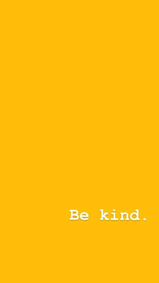 Be Kind Quote Against Cute Pastel Yellow Aesthetic Wallpaper