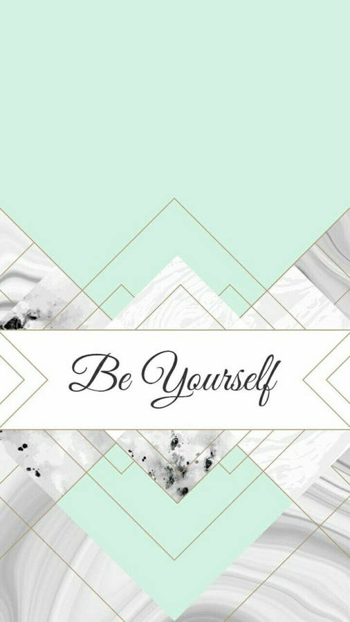 Be Yourself Cute Iphone Lock Screen Wallpaper