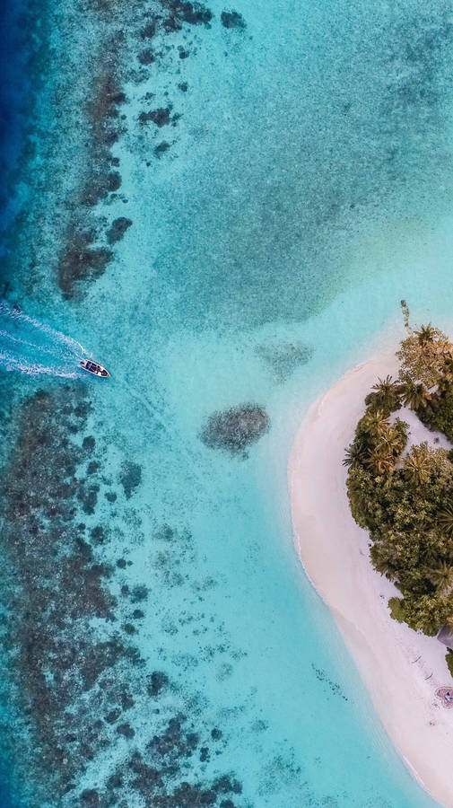 Beach Aerial View Top Iphone Wallpaper