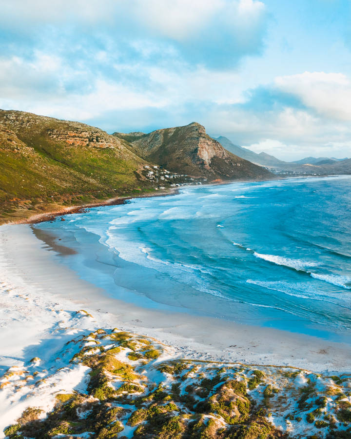 Beach And Mountains Nature Scenery Wallpaper