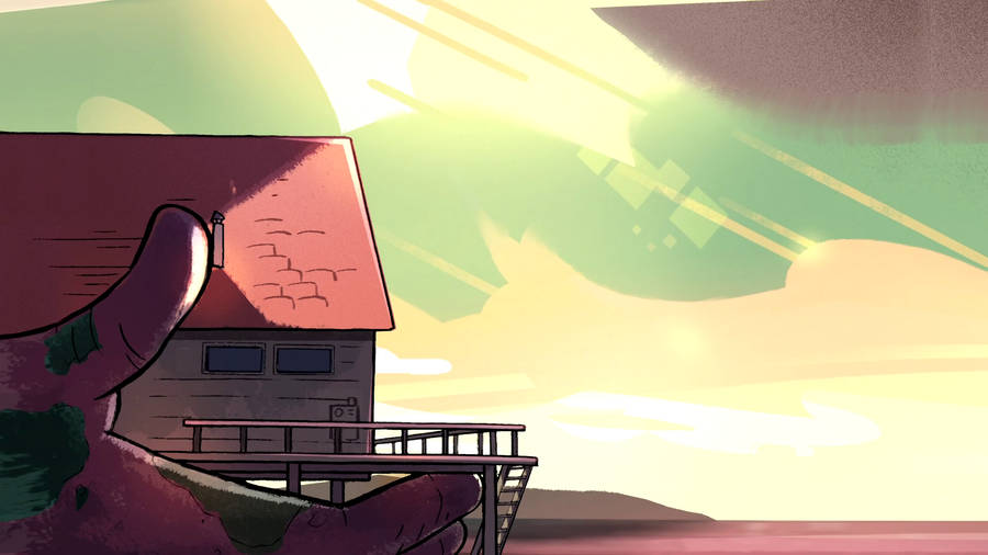 Beach House From Steven Universe Ipad Wallpaper