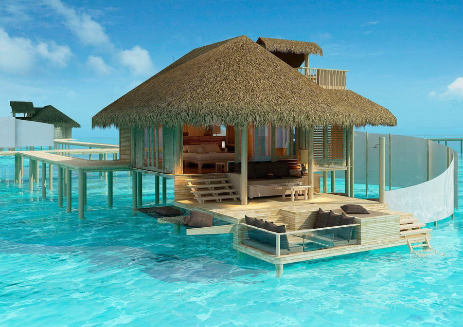 Beach House Six Senses Laamu Maldives Wallpaper