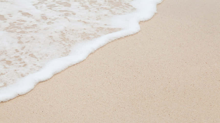 Beach Scene Minimalist Aesthetic Waves Wallpaper