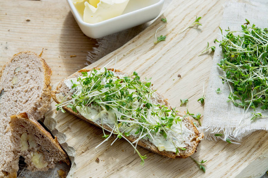 Bean Sprouts Rosemary Olive Bread Wallpaper