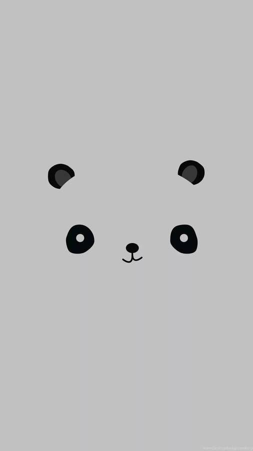 Bear Pattern Face Cute Iphone Wallpaper