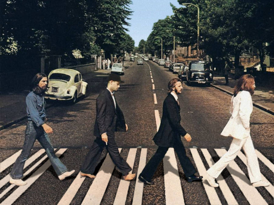 Beatles Abbey Road Vintage Wallpaper