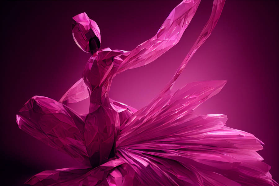 Beautiful 3d Magenta Abstract Art Wallpaper